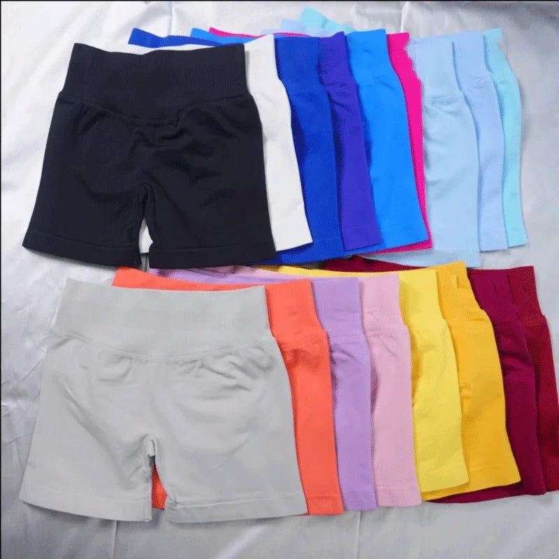 Impact Shorts 4.5" Women Yoga Shorts Seamless Low Waist Scrunch Bum Gym Leggings Workout Stretch Fitness Sports Shorts