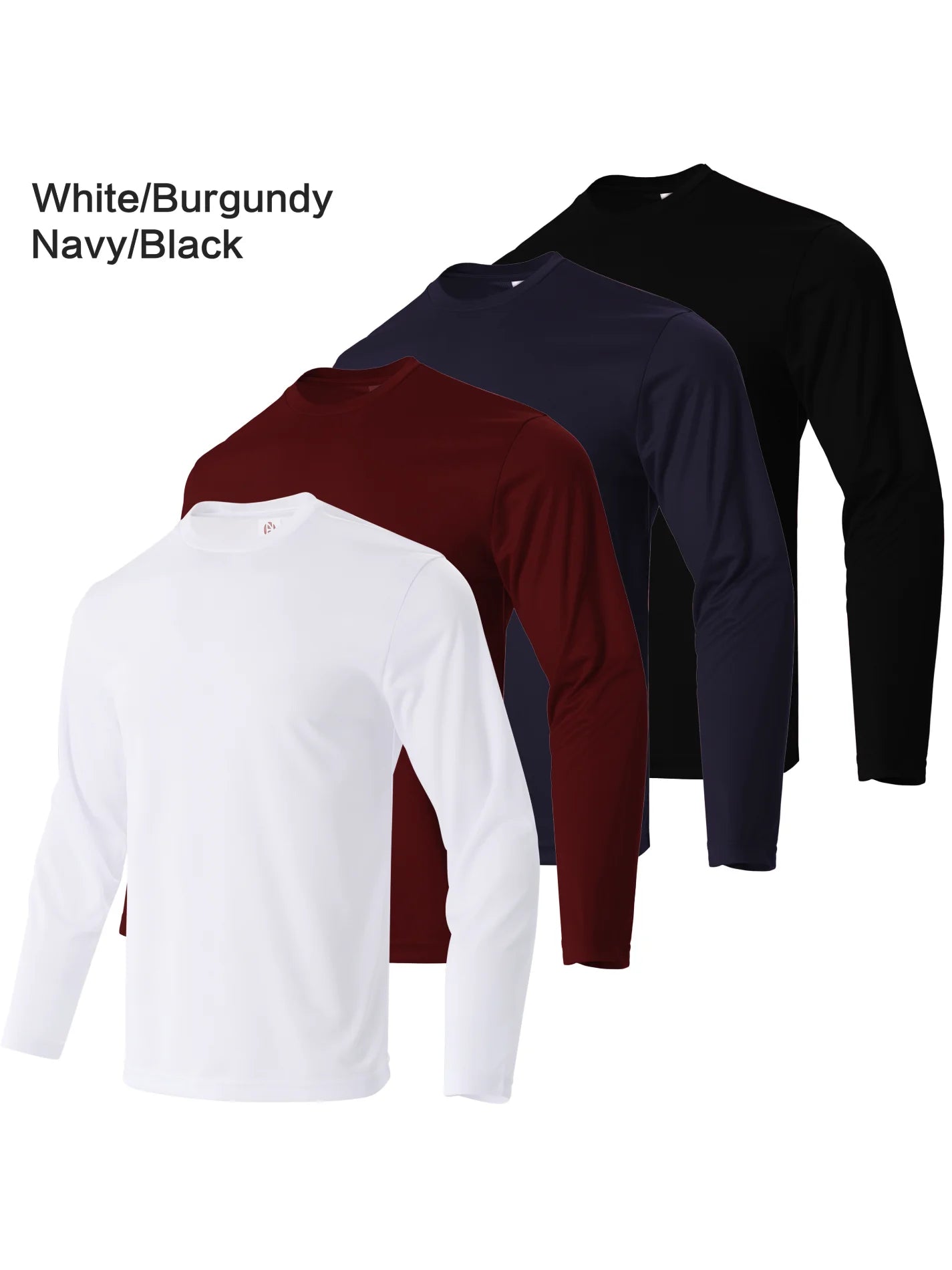 4-piece men's Long Sleeved Fitness T-shirt
