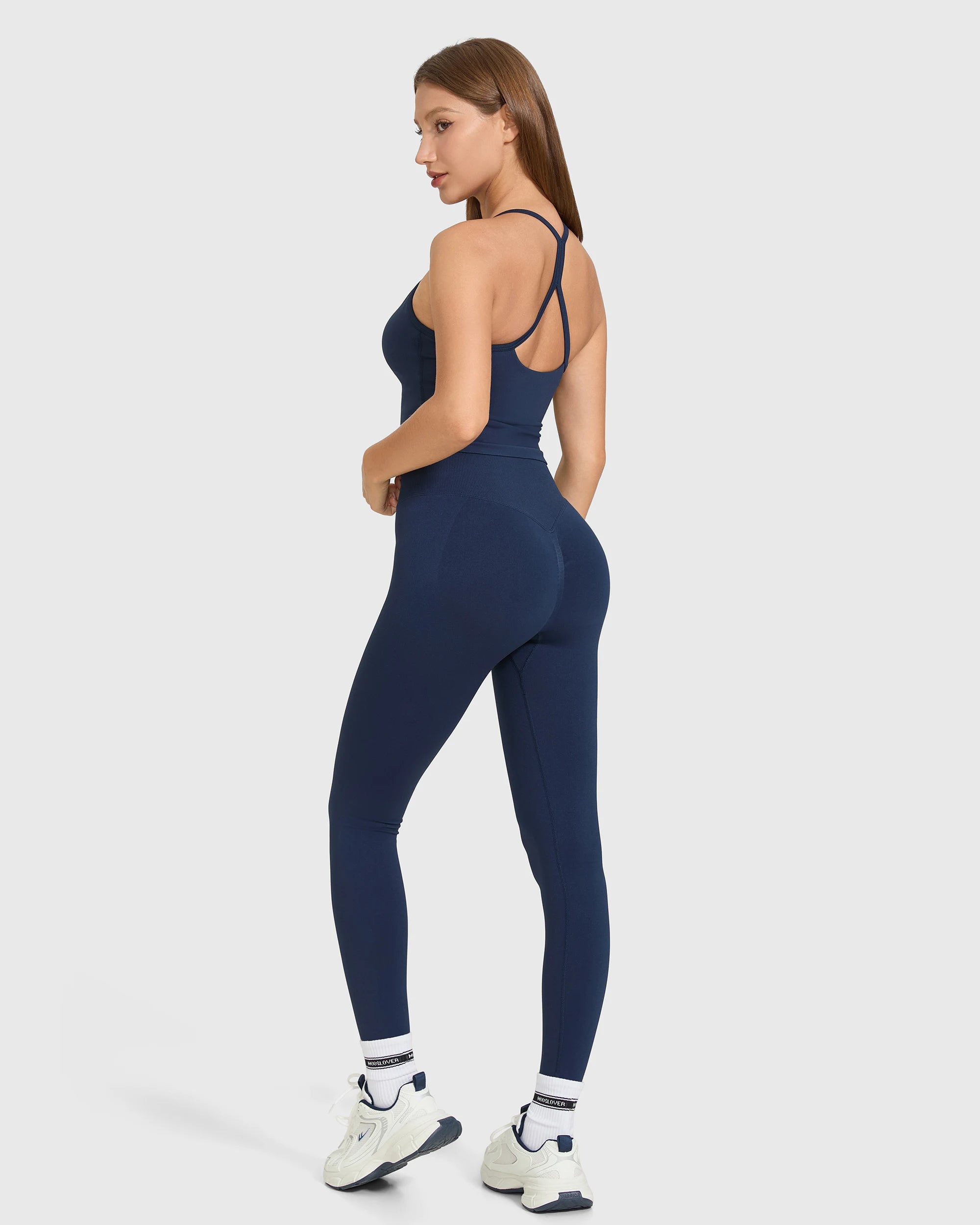 Conjunto sin mangas de cintura alta
