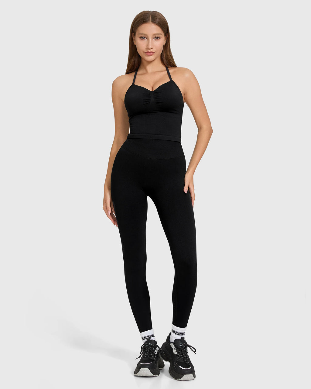 Conjunto sin mangas de cintura alta