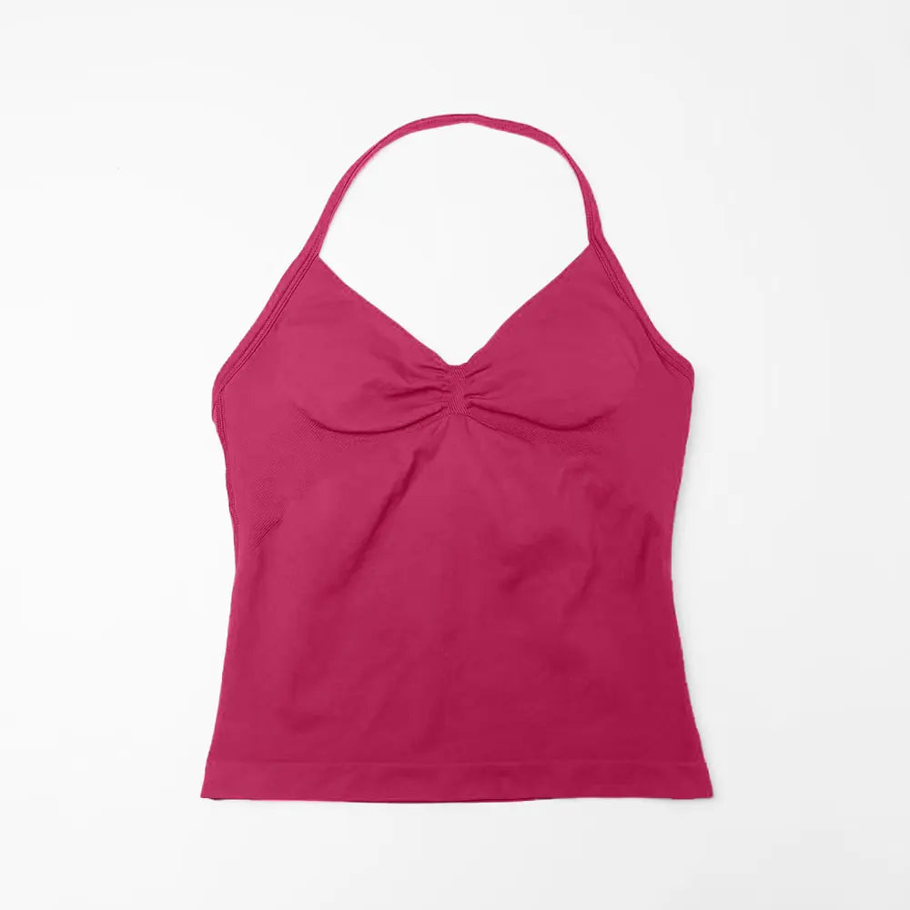 EASYFIT Impact Longline Strappy Top Sports Yoga Vest Women's Fitness Tank Top Gym Beautiful Open Back Bra Running Workout Halter