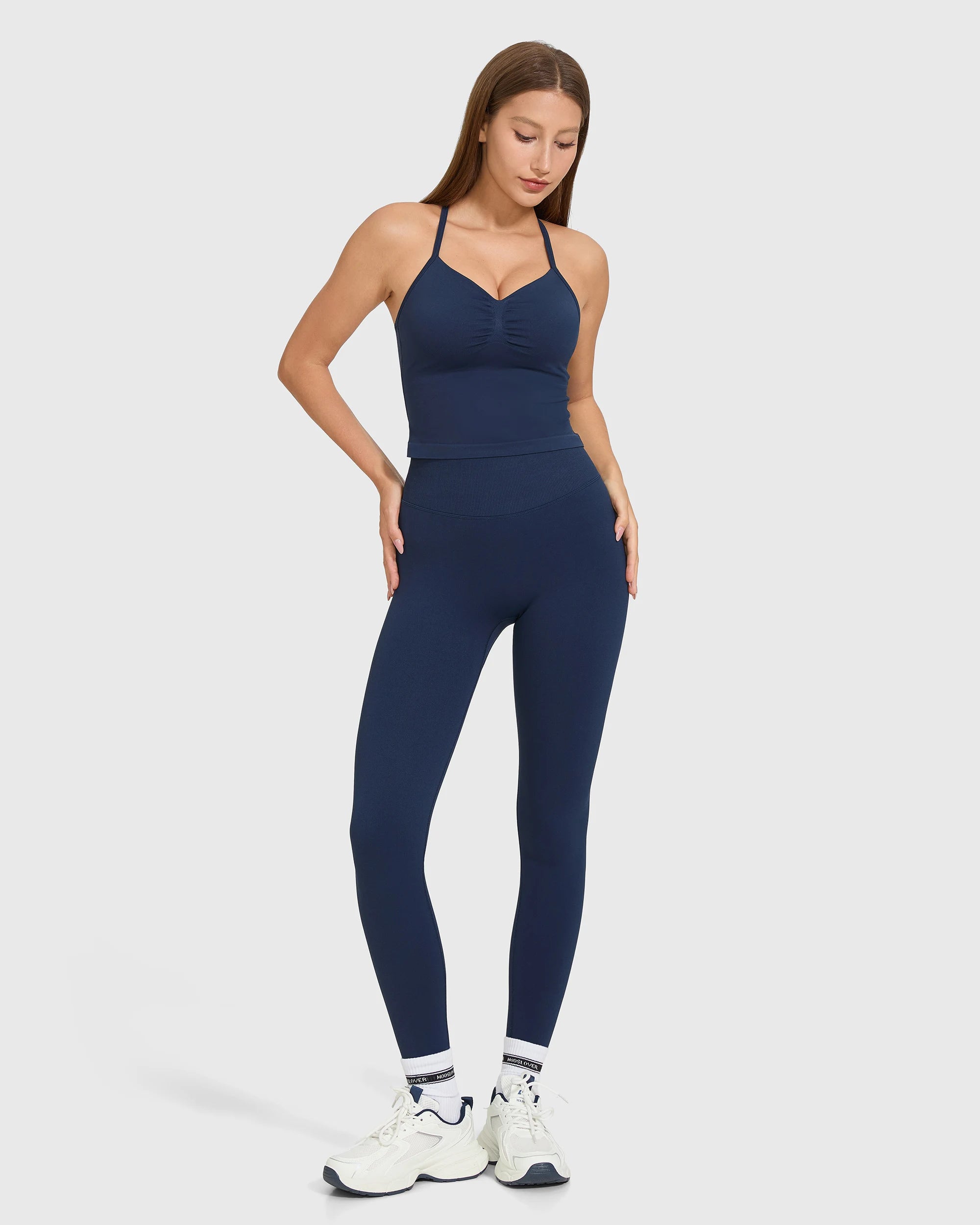 Conjunto sin mangas de cintura alta