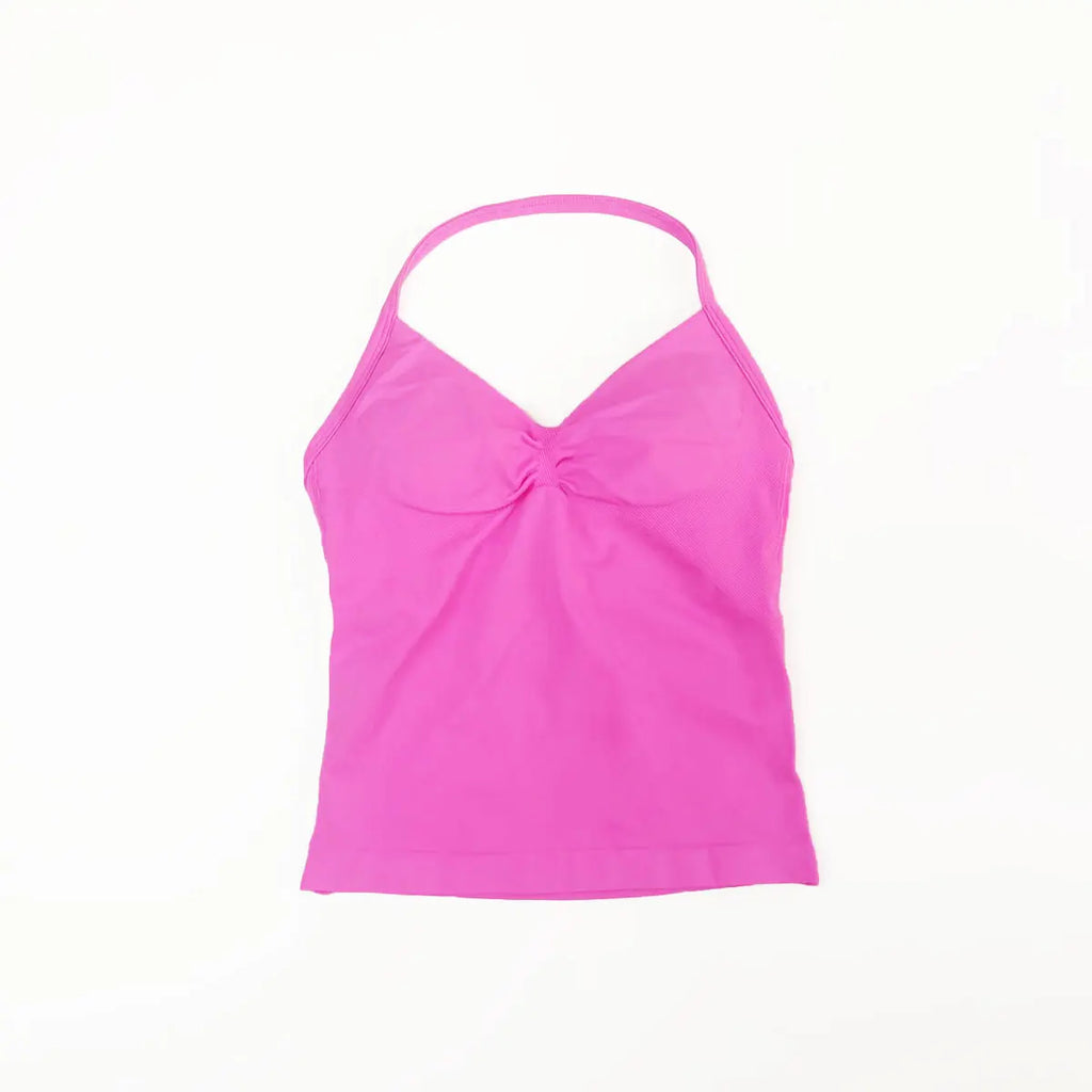 EASYFIT Impact Longline Strappy Top Sports Yoga Vest Women's Fitness Tank Top Gym Beautiful Open Back Bra Running Workout Halter