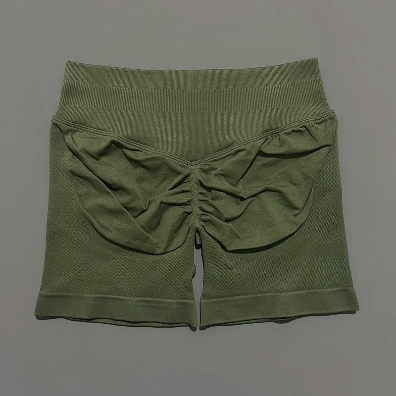 Impact Shorts 4.5" Women Yoga Shorts Seamless Low Waist Scrunch Bum Gym Leggings Workout Stretch Fitness Sports Shorts