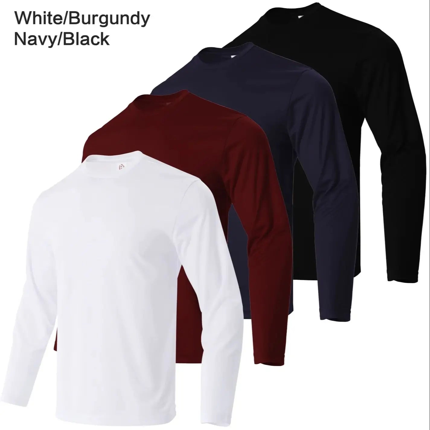 4-piece men's Long Sleeved Fitness T-shirt