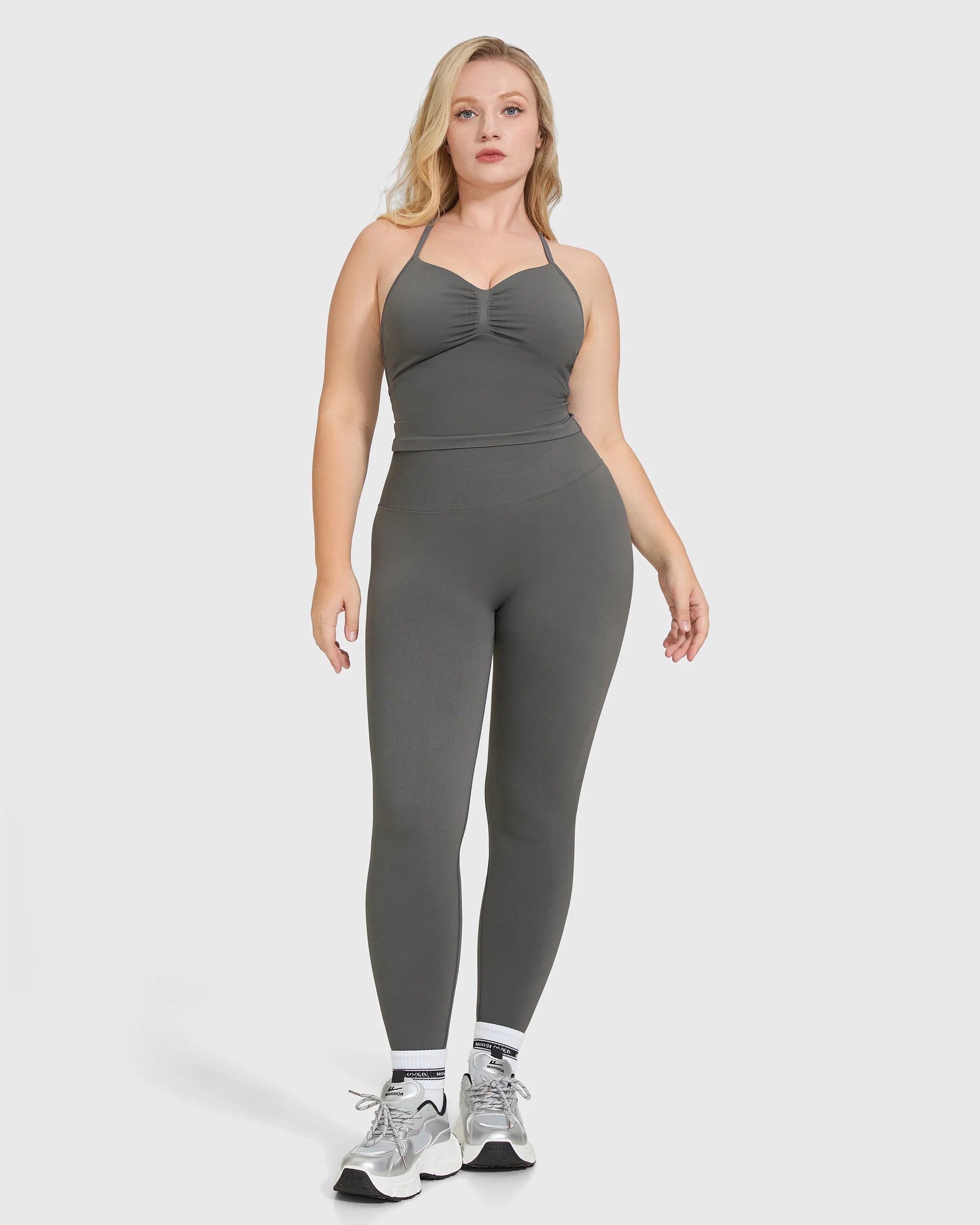Conjunto sin mangas de cintura alta