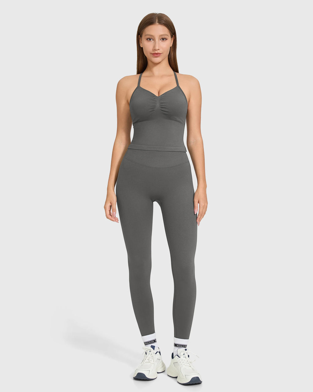 Conjunto sin mangas de cintura alta
