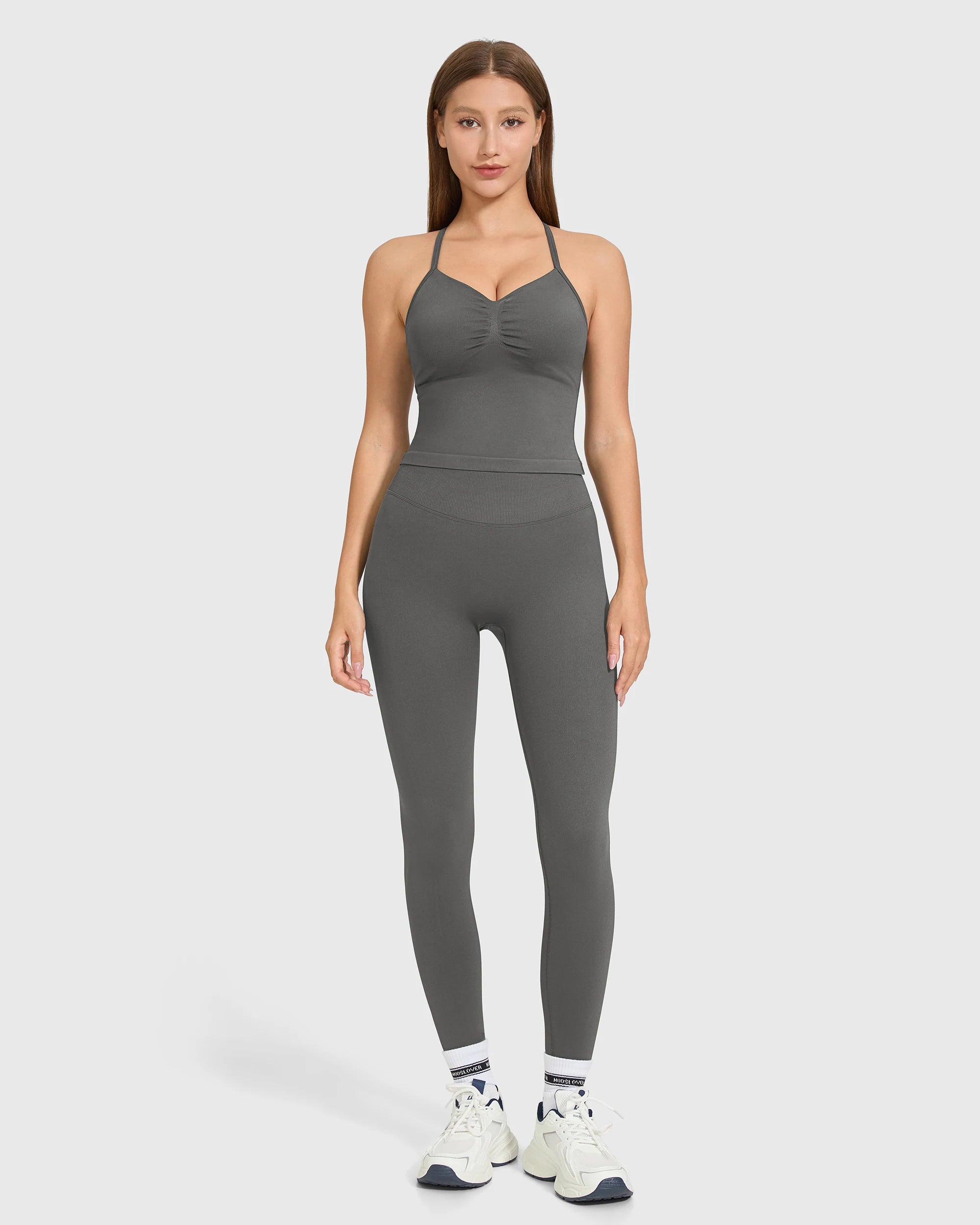 Conjunto sin mangas de cintura alta