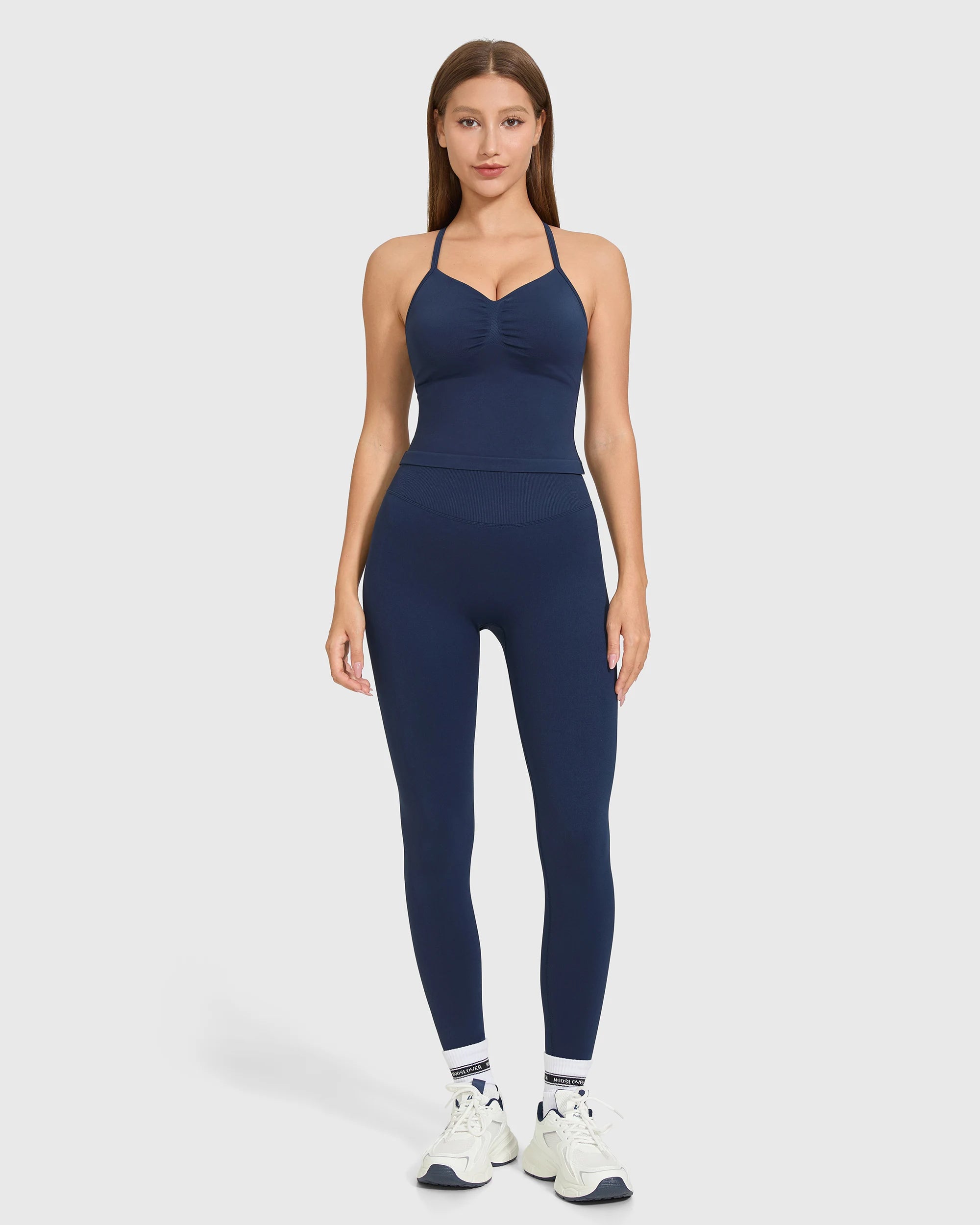 Conjunto sin mangas de cintura alta