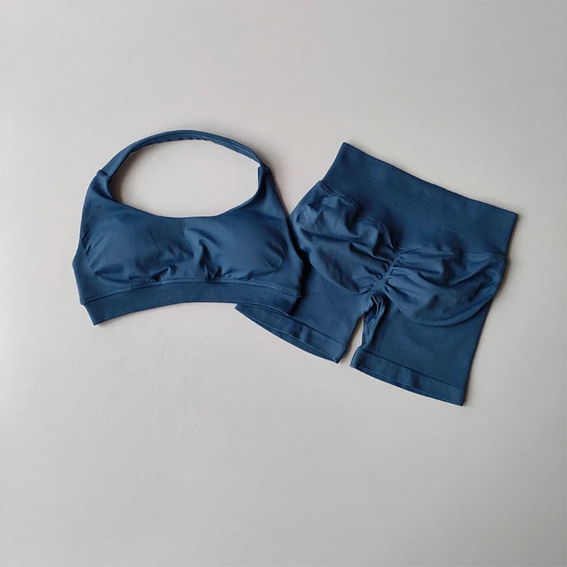 Halter Neck High Waist Suit