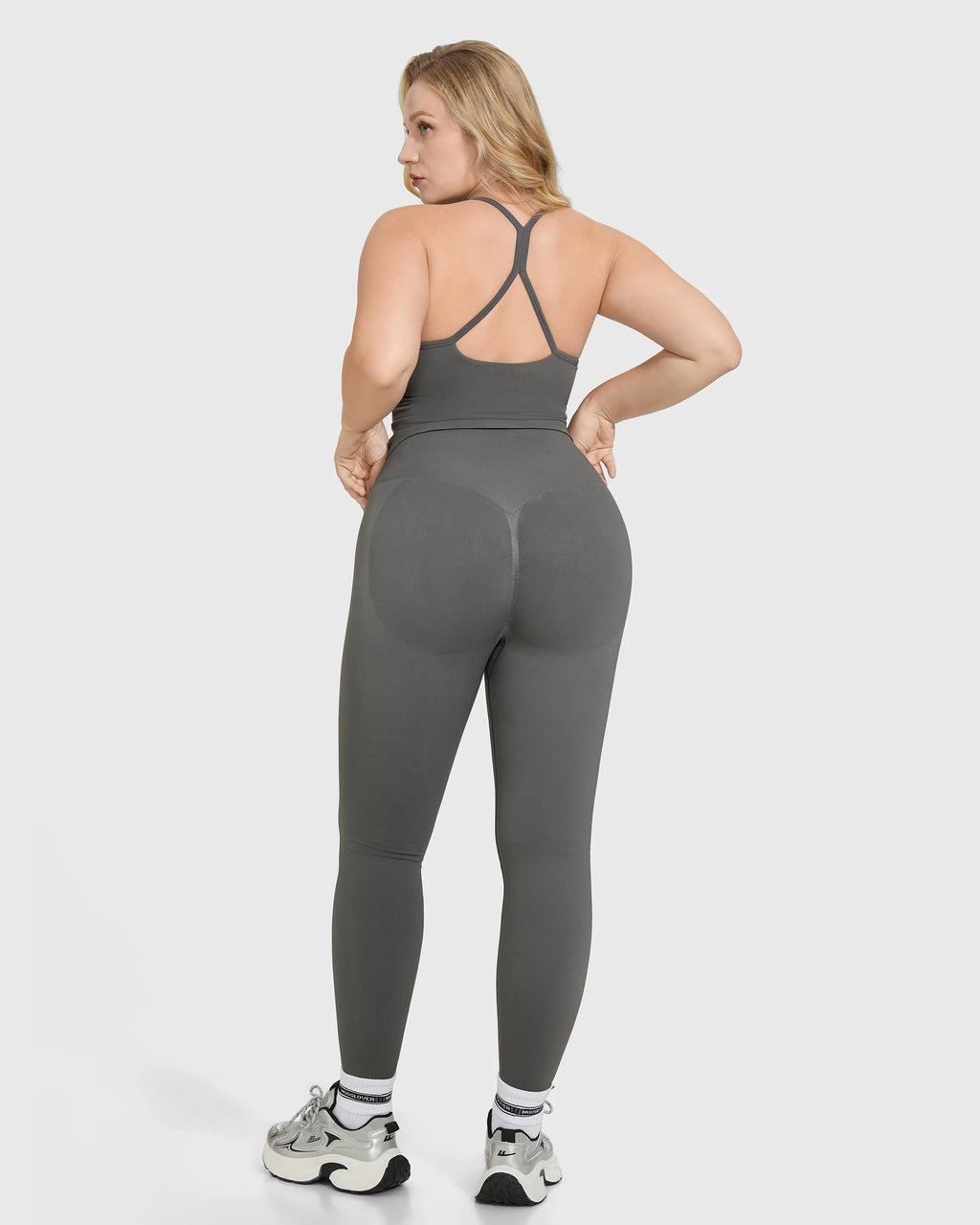 Conjunto sin mangas de cintura alta