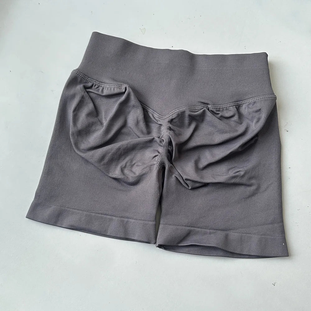Impact Shorts 4.5" Women Yoga Shorts Seamless Low Waist Scrunch Bum Gym Leggings Workout Stretch Fitness Sports Shorts