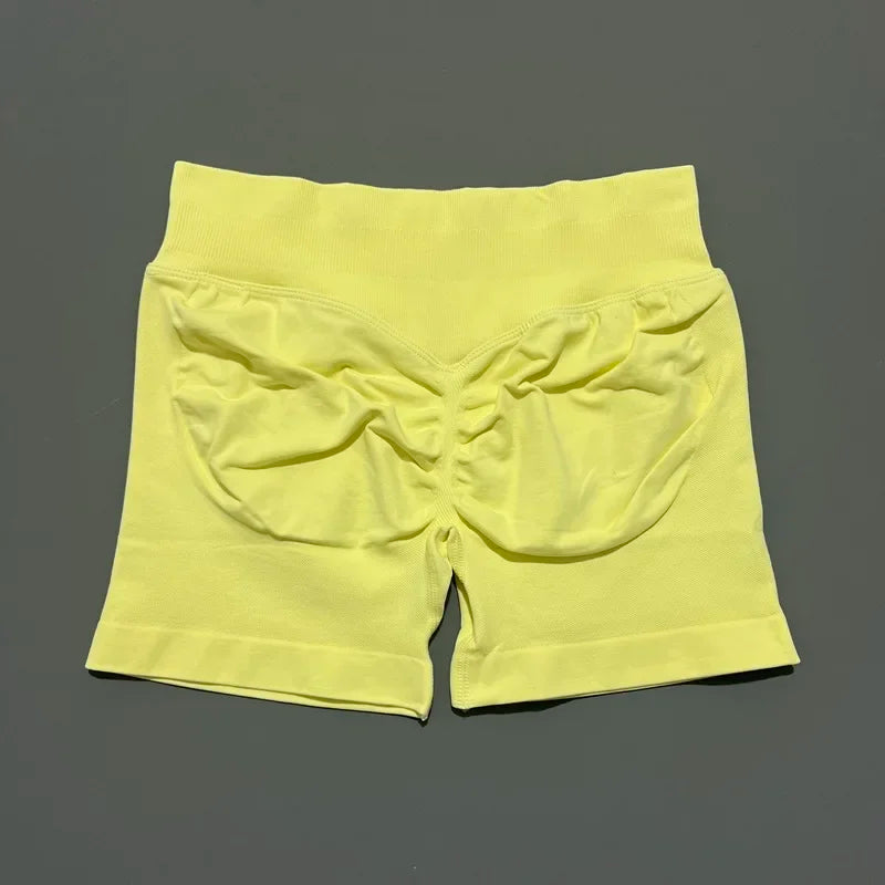 Impact Shorts 4.5" Women Yoga Shorts Seamless Low Waist Scrunch Bum Gym Leggings Workout Stretch Fitness Sports Shorts