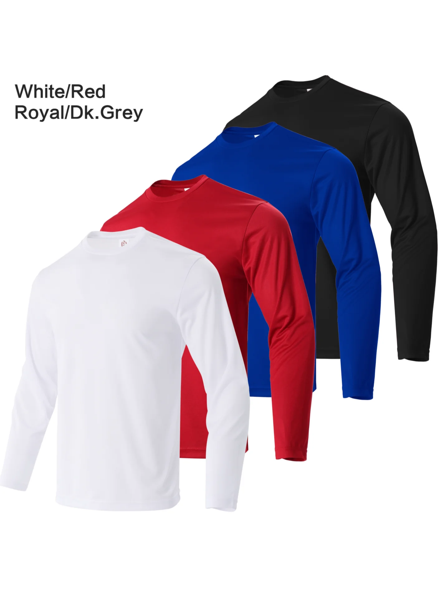 4-piece men's Long Sleeved Fitness T-shirt