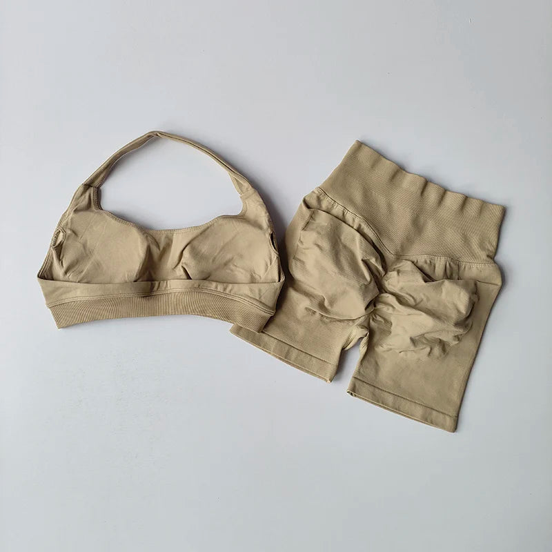 Halter Neck High Waist Suit