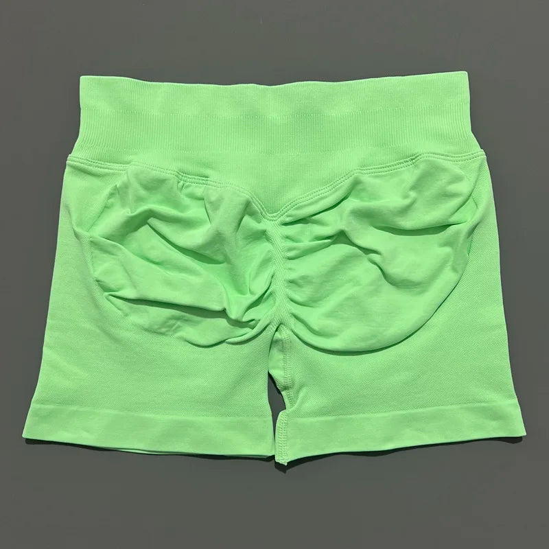 Impact Shorts 4.5" Women Yoga Shorts Seamless Low Waist Scrunch Bum Gym Leggings Workout Stretch Fitness Sports Shorts