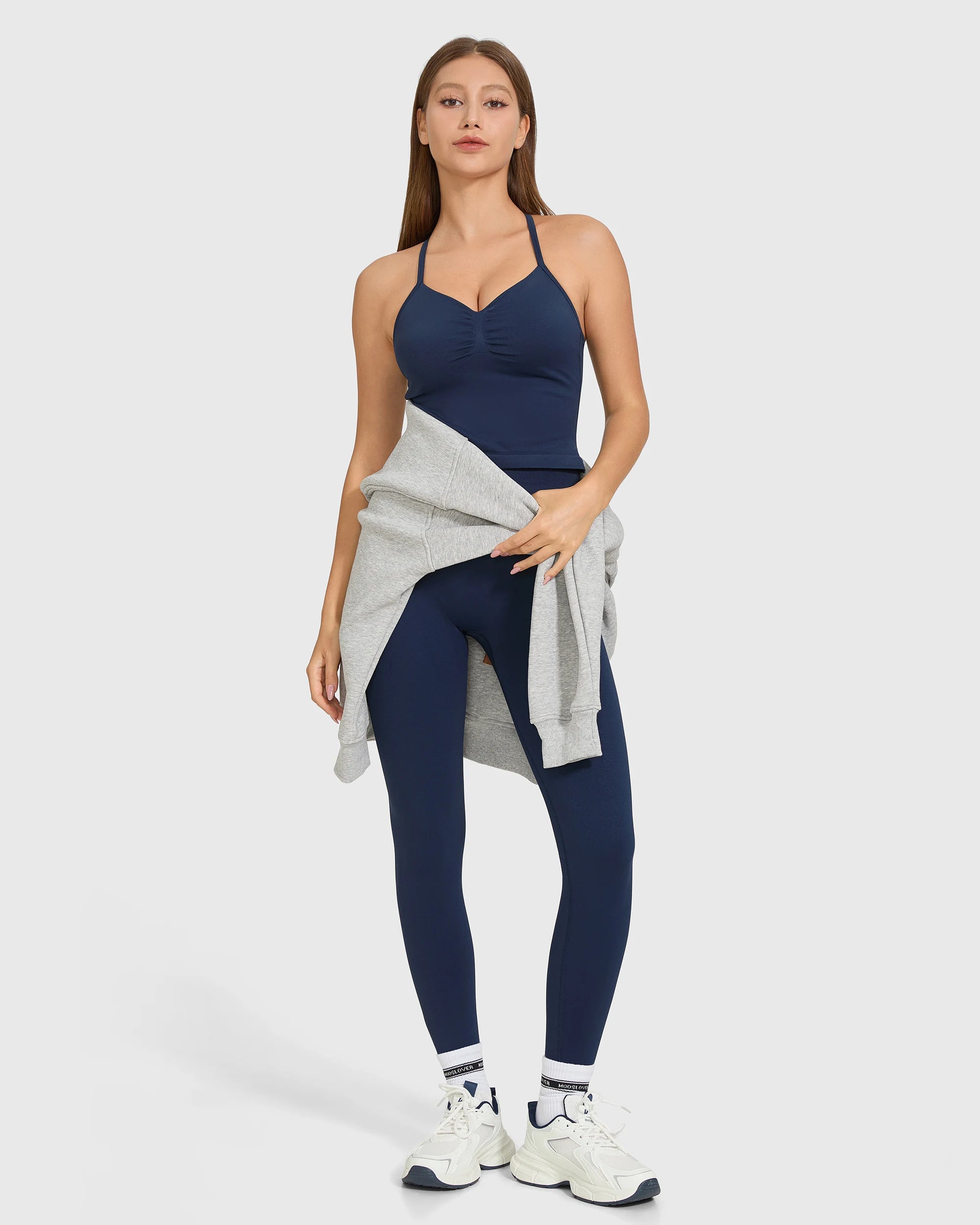 Conjunto sin mangas de cintura alta