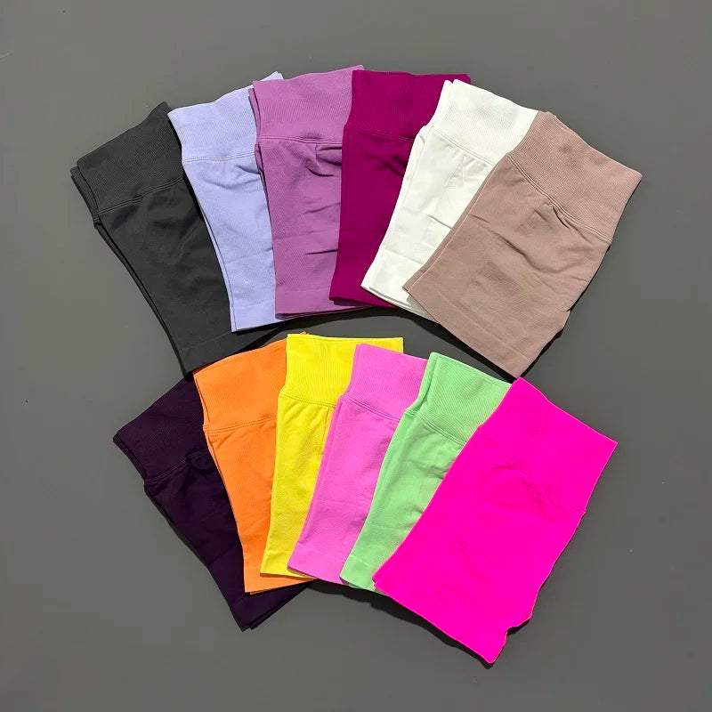 Impact Shorts 4.5" Women Yoga Shorts Seamless Low Waist Scrunch Bum Gym Leggings Workout Stretch Fitness Sports Shorts