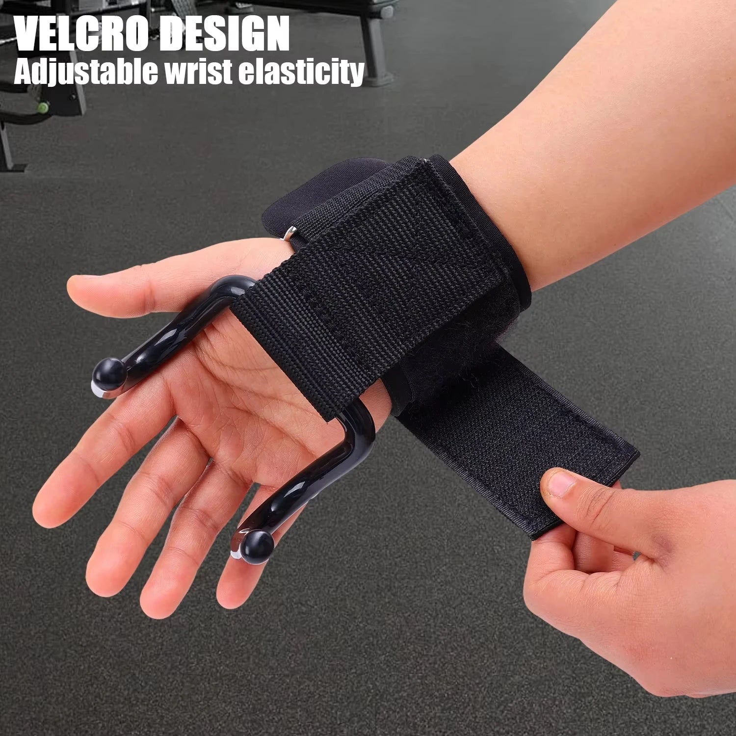 1PairWeight Lifting Hook Wrist Strap